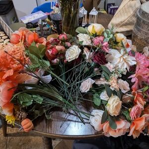 Lings Moment and Dollar Tree florals